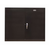 double door wall mount - black