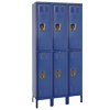 Double Tier 3-Wide - Classic KD Wardrobe Locker - MB Marine Blue - In Stock