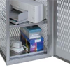 Heavy gauge tubular frame. Bottom shelf of locker sits a full 2-3/4" above finished floor protecting locker contents from water damage.