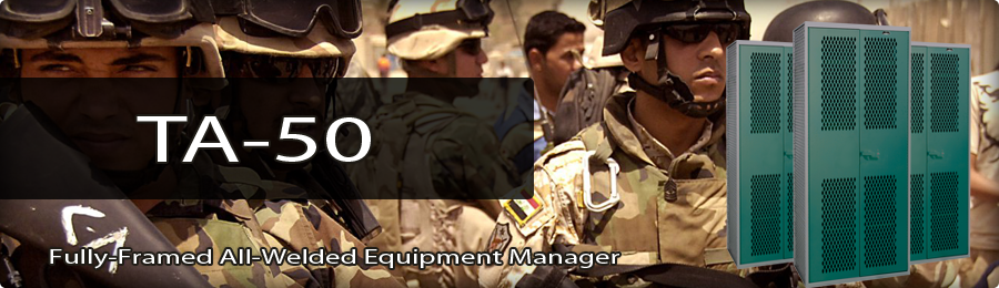 TA-50 Military Lockers are Fully-Framed All-Welded Equipment Storage Systems
