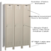 Standard:
number plates are included, doors are louvered, single-point thru-the-door friction catch, 6" high legs