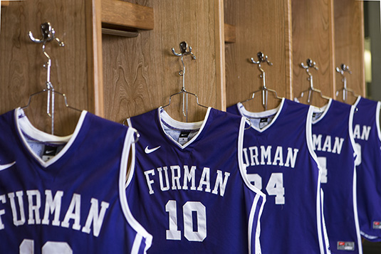 Basketball wood lockers - Furman University