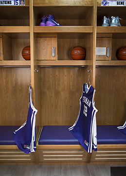 Basketball wood lockers - Furman University