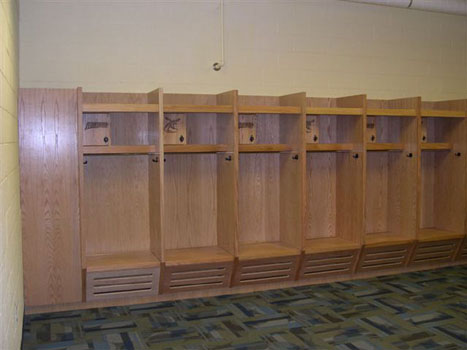 Open Front Wood Lockers