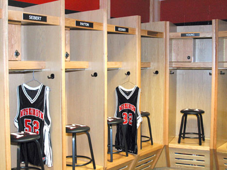 Basketball and Football Wood Lockers