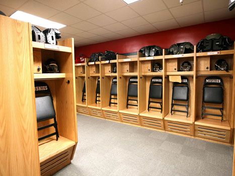Basketball and Football Wood Lockers
