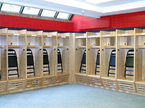 Basketball and Football Wood Lockers