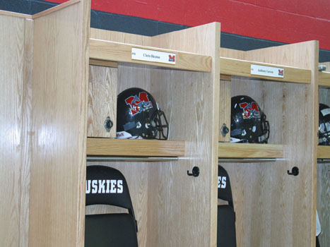 Basketball and Football Wood Lockers