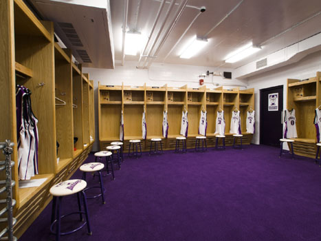 Truman State University - Wood Lockers in Mens Locker Room