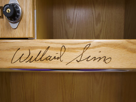Truman State University - Wood Lockers in Mens Locker Room