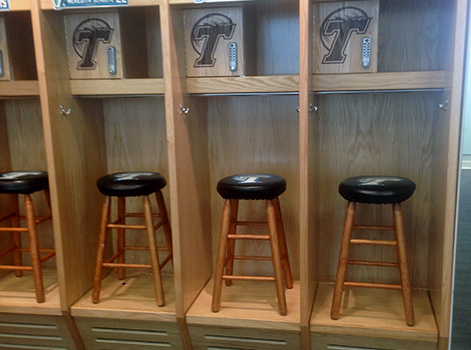 Tulane University Womens Basketball Wood Lockers