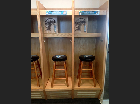 Tulane University Womens Basketball Wood Lockers