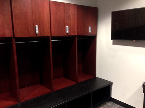Tennis wood lockers - University of South Carolina