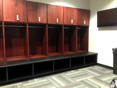 Tennis wood lockers - University of South Carolina