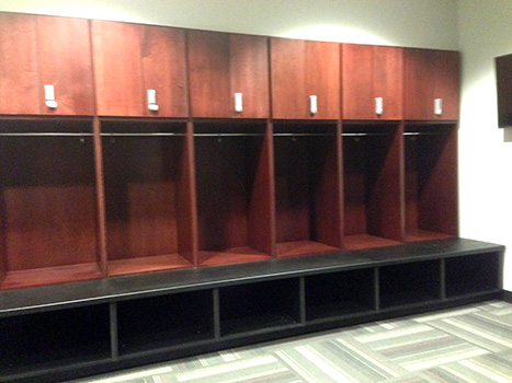 Tennis wood lockers - University of South Carolina
