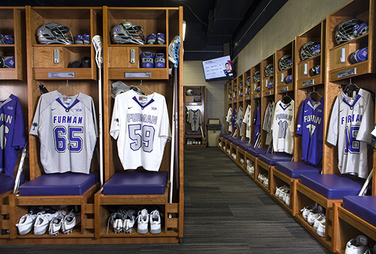 Lacrosse wood lockers - Furman University