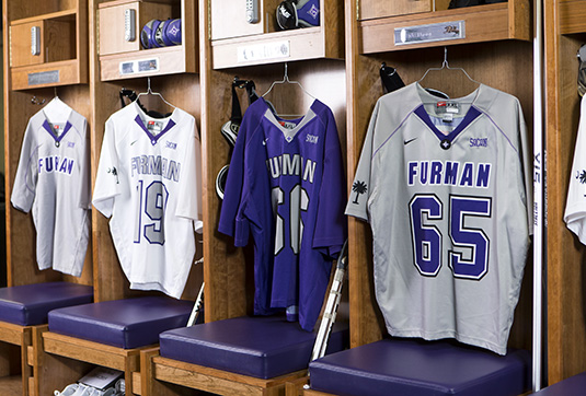 Lacrosse wood lockers - Furman University