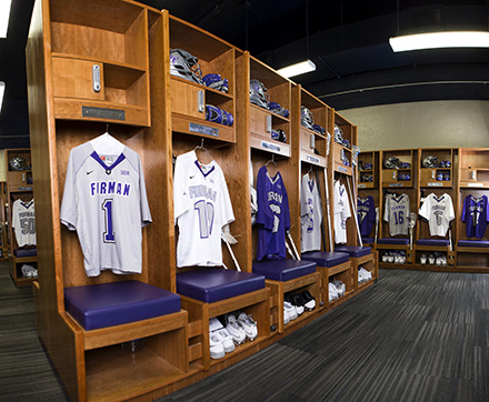 Lacrosse wood lockers - Furman University