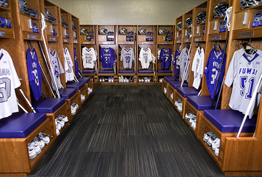Lacrosse wood lockers - Furman University