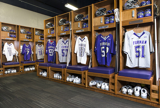 Lacrosse wood lockers - Furman University