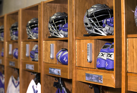 Lacrosse wood lockers - Furman University